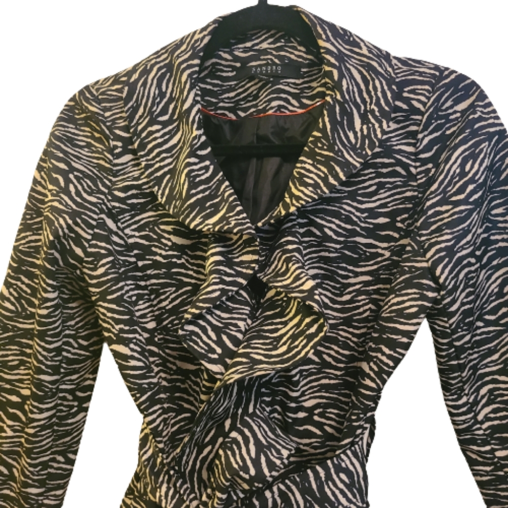 Sandro Studio Zebra Print Jacket - Picture 2 of 5